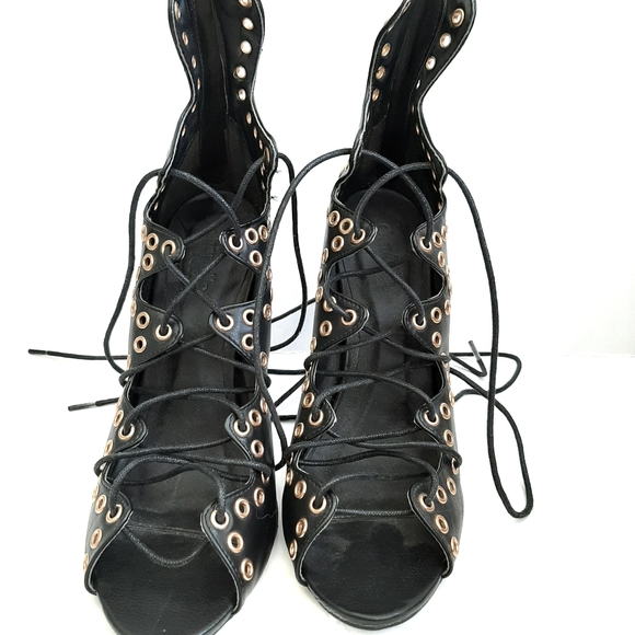 Charlotte Russe Shoes - ⏬50%⏬ Charlotte Russe Black lace up stilettos 8